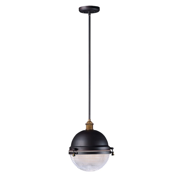 Maxim Lighting Portside 1-Light 11.75" Wide Bronze / Antique Brass Pendant Light 10187OIAB - main